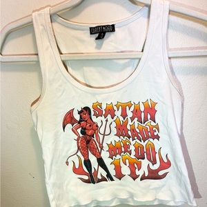 Current Mood “Satan Made Me Do It” Women Shirt